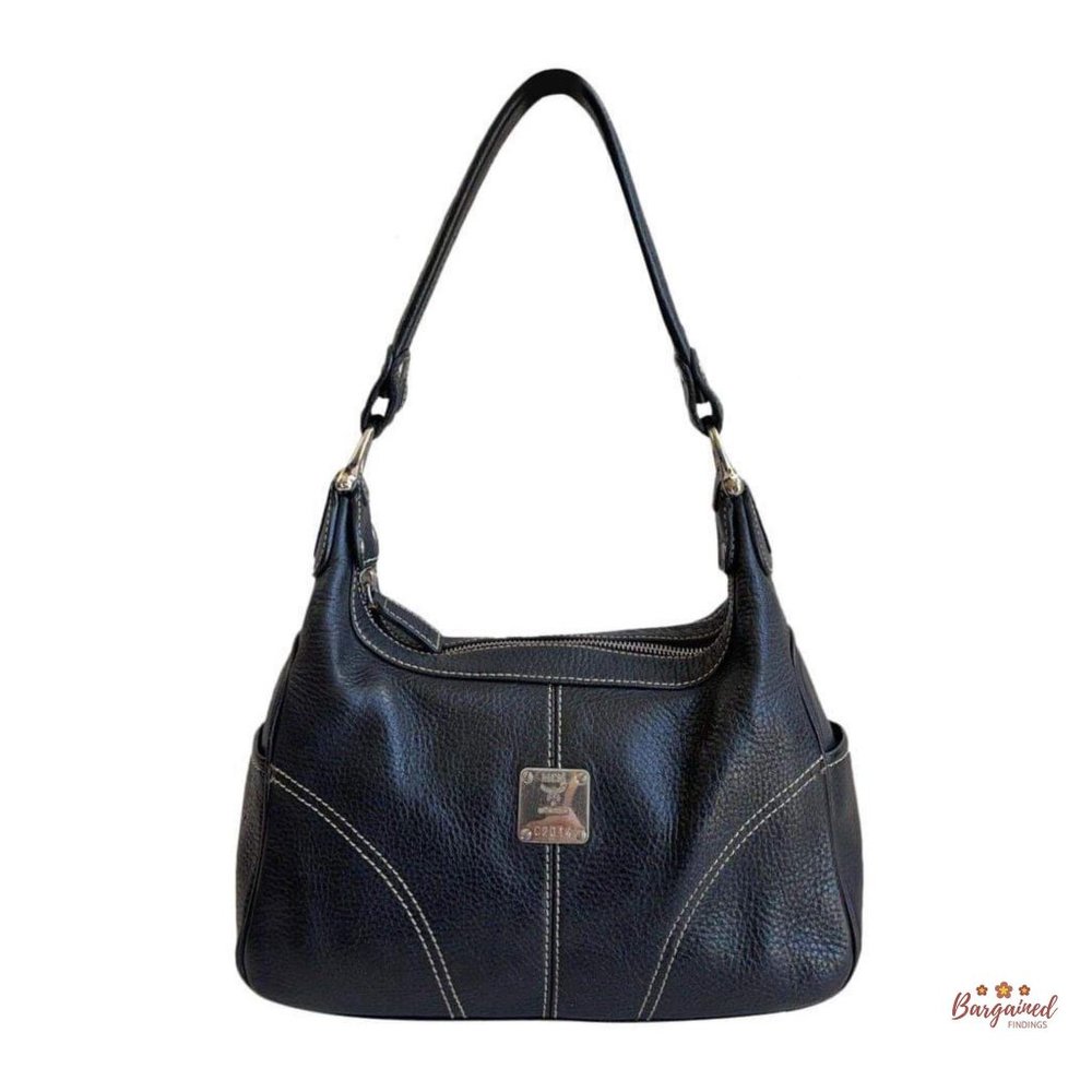 Authentic MCM Vintage Pebbled Leather Shoulder Bag
